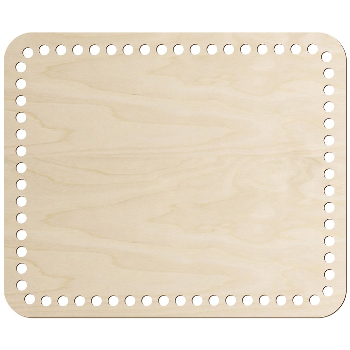 Ovális fa kosáralap, SMX Design, 30x25cm, 3mm vastag, nyír rétegelt lemezből