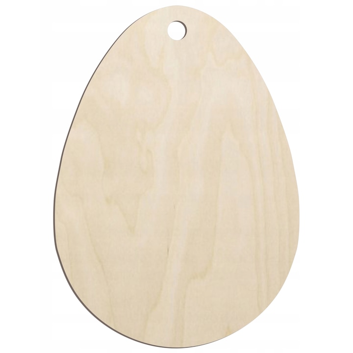 Set 10 placi oua din lemn pentru pictat, SMX Design, 7x5cm, natural