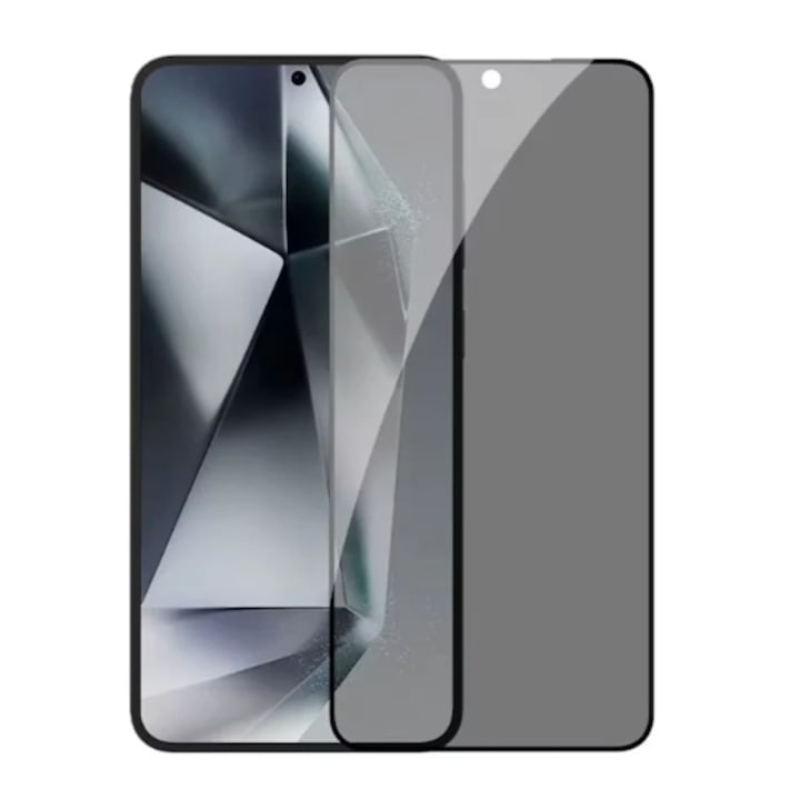 Folie sticla Privacy compatibila cu Nothing Phone 3a, Full Glue, Sticla Securizata, Anti-Spy, Claritate HD, Aplicare Usoara, Negru