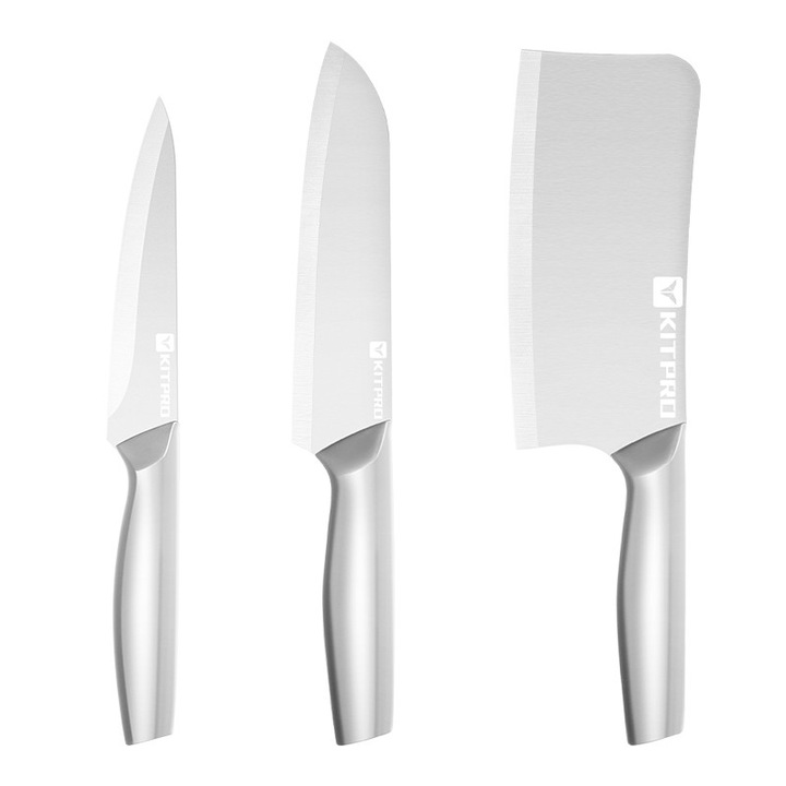 Set 3 cutite bucatarie inox, pentru taiere oase carne si fructe