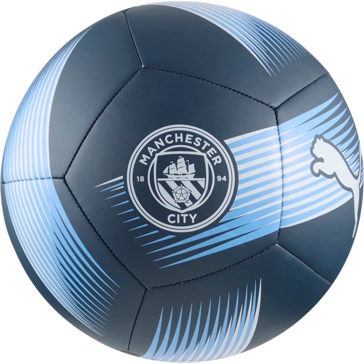 Minge fotbal Puma Manchester City Essentials, bleumarin/bleu, marimea 5