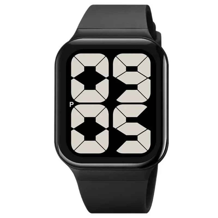 SKMEI 1995 дигитален часовник – компактен, LED дисплей, дата и час, TPU каишка, водоустойчив 50 м