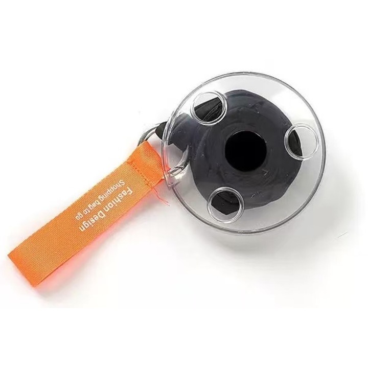 Fekete, összecsukható bevásárlótáska, Shopper modell, poliészter