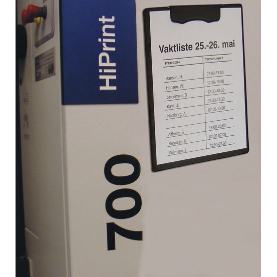 Clipboard magnetic Magnetoplan, negru