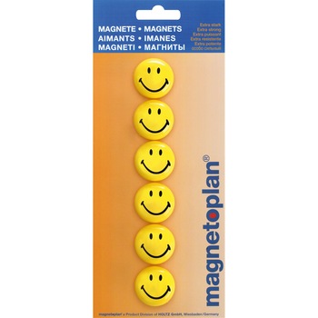 Magneti Magnetoplan SMILIES, diametru 40 mm, 4 buc/ set Magneti Magnetoplan SMILIES, diametru 40 mm, 4 buc/ set