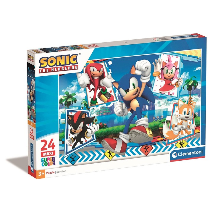 Puzzle carton Maxi Sonic the Hedgehog Green Hill 24 piese 4 ani