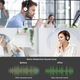 Bluetooth 5.2 слушалки за кол център със ст за зарежд, въртящ се на 270° шумопот микр, USB адаптер, бутон за изкл на звука, 45 ч време на раб, черни