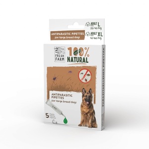 Fresh farm spot on antiparzitar pentru caini adulti L-XL, 5x5ml, 25-60 kg