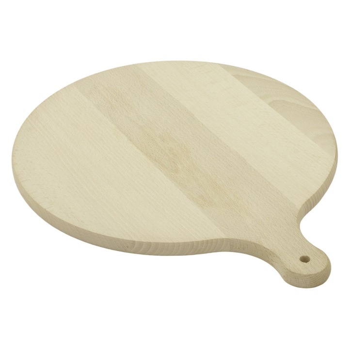 Konyhai spatula, peewit, kerek, nyelű, 35 cm, bükkfa, vastagság 2 cm