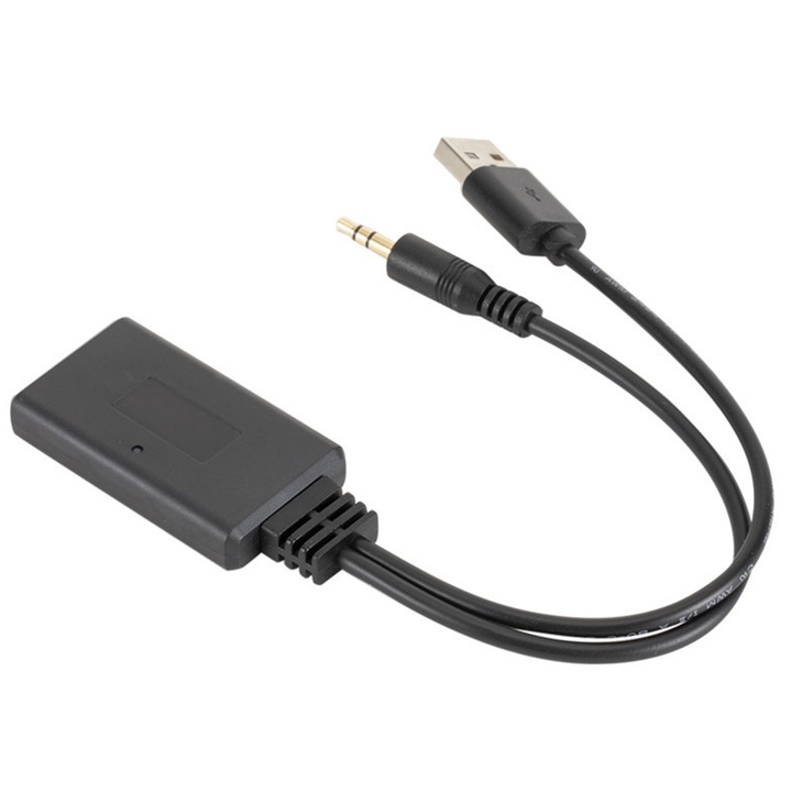 Modul Bluetooth 5.0 AUX IN USB Auto Universal AYSTOAYS®, Adaptor pentru BMW E90 E91 E92 E93, Volkswagen, Audi, Skoda, BMW, OUYLAF, 20cm, Negru