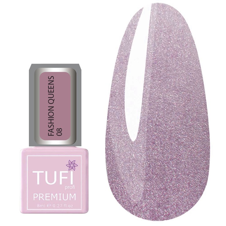 Полуперманентен лак за нокти TUFI profi Fashion Queens 08 Lilac 8 мл