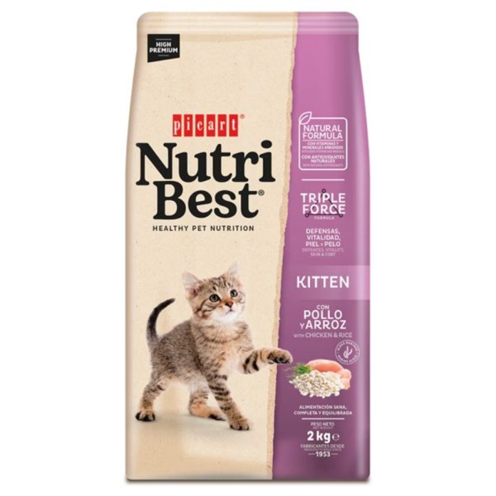Премиум храна за котки Nutribest за котенца с пилешко и ориз 8 кг