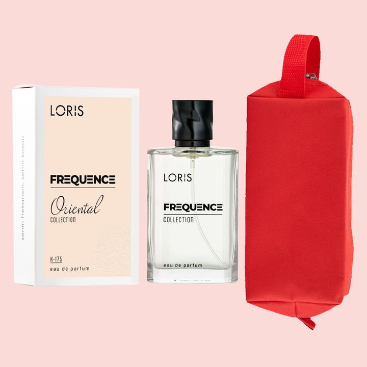 Set Apa de Parfum Loris Frequence de Dama K-175 Oriental, 50 ml si Gentuta Parfumuri