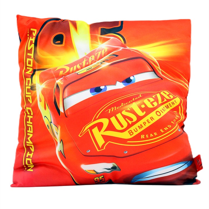 Perna clasica cu 2 fete, Cars, WD19057, rosu/albastru, 40 cm