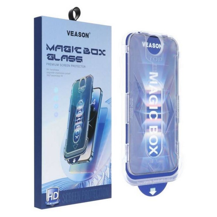 Folie Sticla Securizata Veason PRO Full Glue 6D Neagra pentru Apple iPhone 12 Pro Max