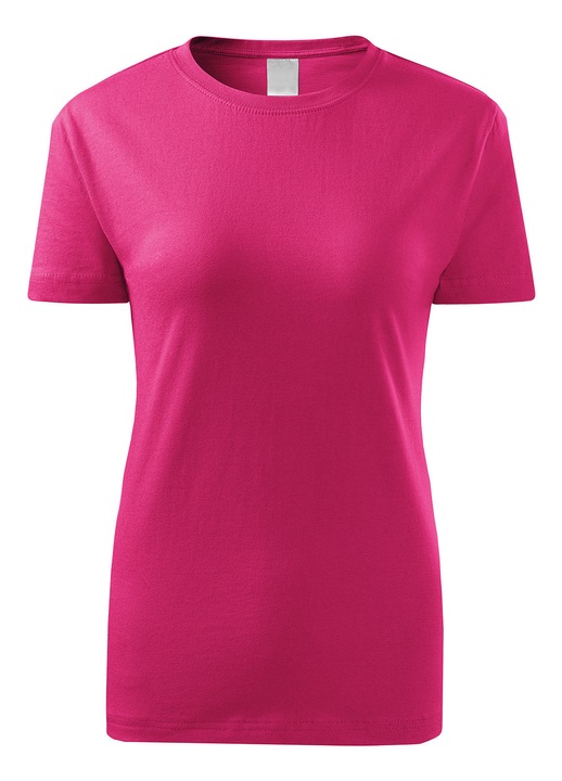 Дамска тениска, K-off, памук, Класическа, Яркорозово