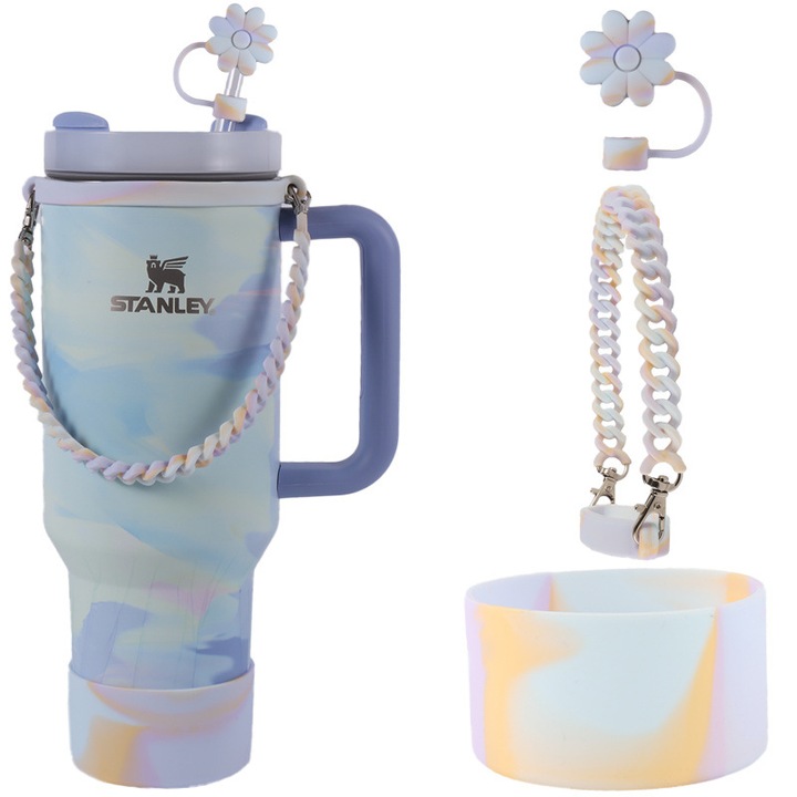 3 Tartozék készlet a Stanley Cuphoz, szilikon, Világos lila kék sárga színes csomag