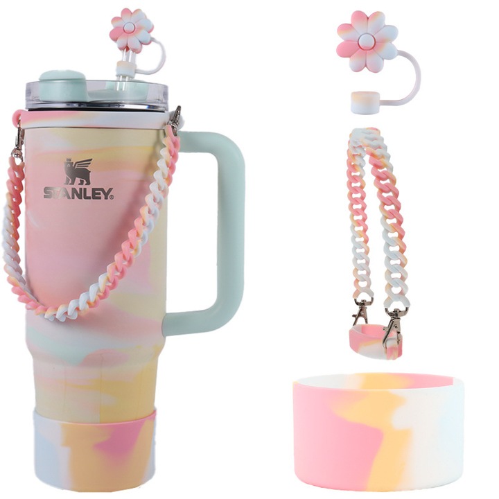 3 Tartozék készlet a Stanley Cuphoz, szilikon, Sárga kék Fan színes csomag