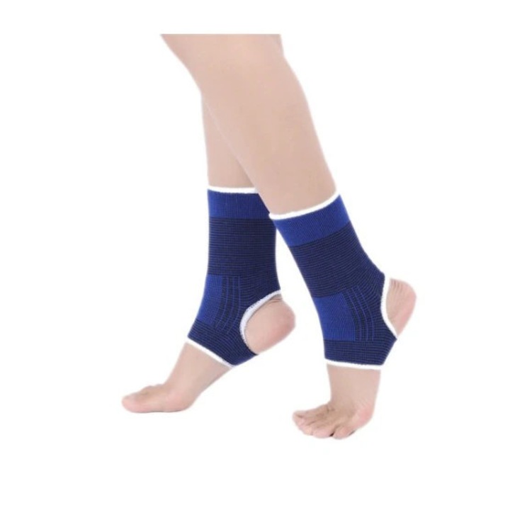 Комплект от 2 опори за глезени, универсален размер, син