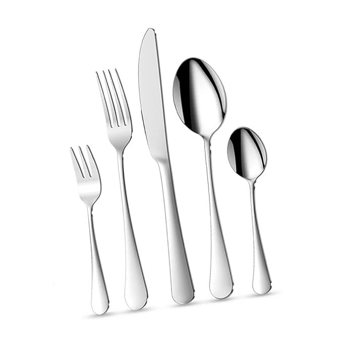 Комплект прибори за хранене от 30 части, сребрист