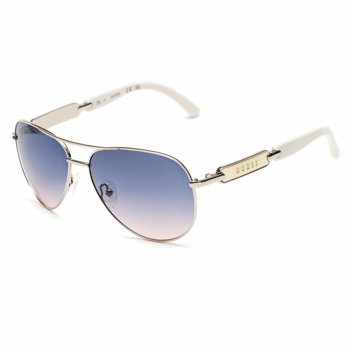 Ochelari de Soare Dama Guess GU7295-6010W Ø60 mm – Protectie UV400, Lentile Policarbonat, Rama Metalica