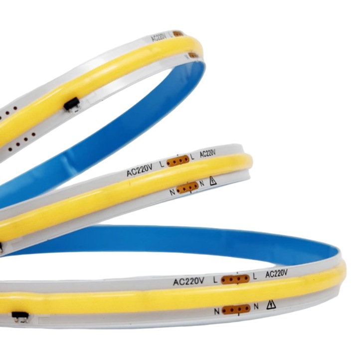 Топлобяла COB LED лента, 288 LEDs/m, 220V AC, 10m, IP20