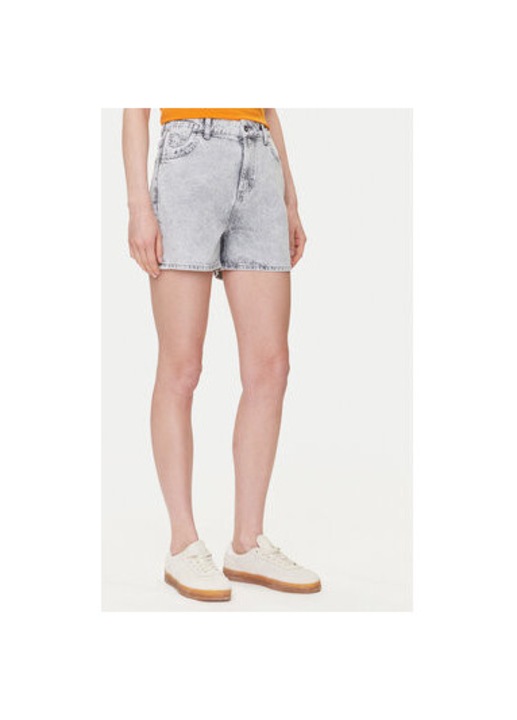 Pantaloni scurti din denim dama Mustang, 1016558, Bumbac, Gri, Gri