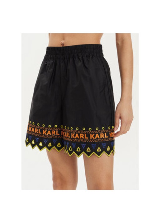 Karl Lagerfeld női rövidnadrág, 241W1003, biopamut, 38 EU, fekete