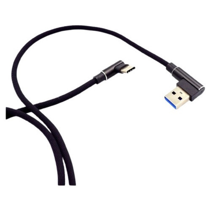 Kábel Apple-höz, Lightning, 100 cm, 8 tűs, töltő, fekete, fóliás csomagolás, műanyag