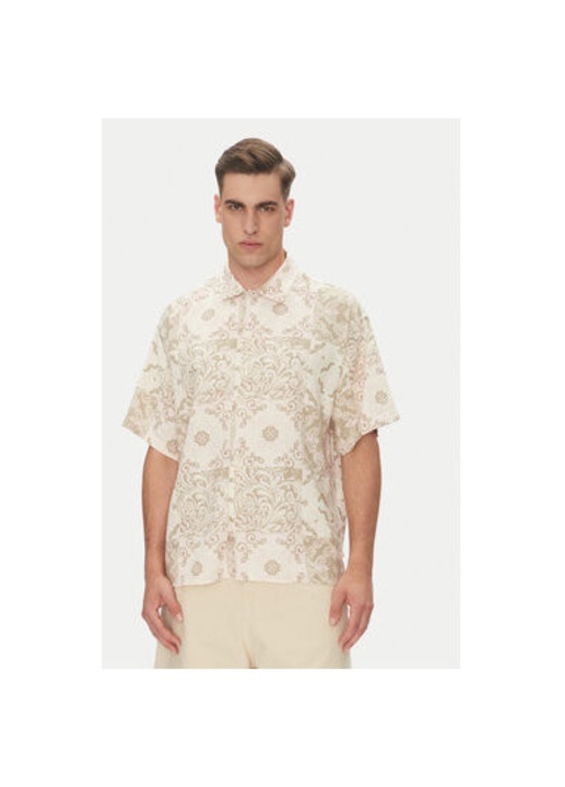 Jack Jones ferfi ing, 12277225, pamut/lenvaszon, bezs, Bézs