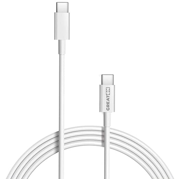 Cablu De Incarcare GREATON USB-C La USB-C, 1 m, Alb