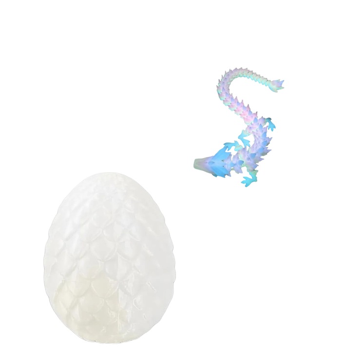 Яйце на дракон с 3D летяща фигурка, многоцветно, 8.5 см