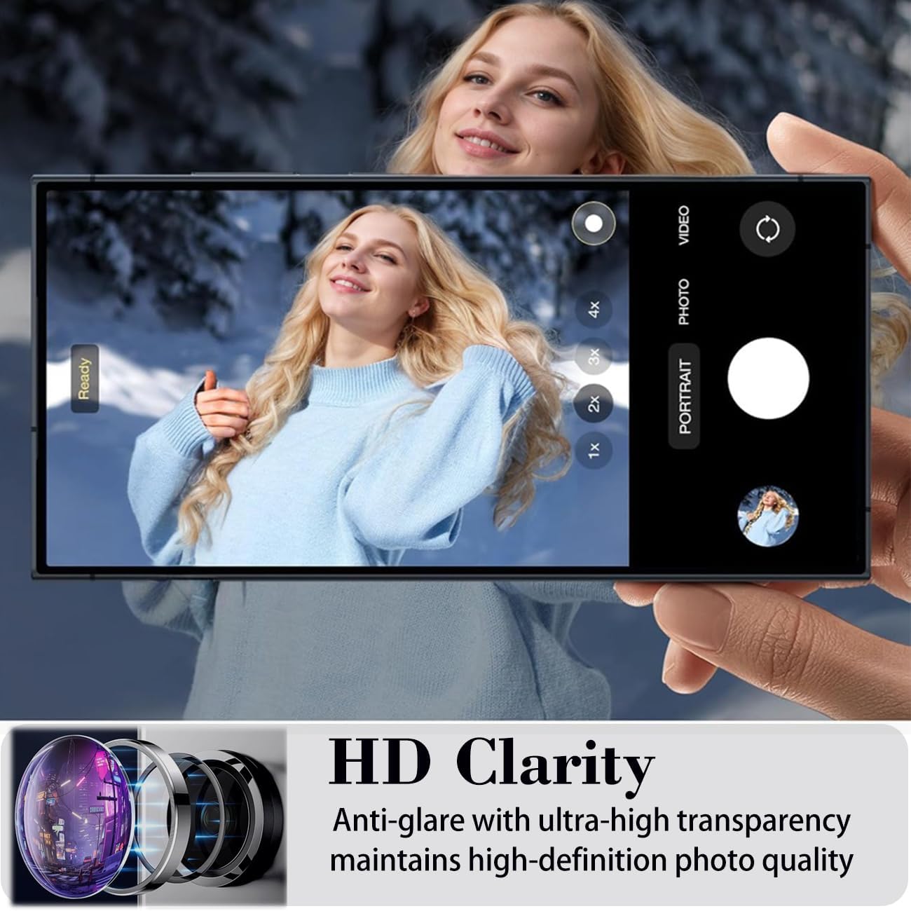 Set 2 folii de protectie pentru camera MDUG, sticla temperata 9H, anti-zgarieturi, argintiu, pentru Samsung Galaxy Z Fold7