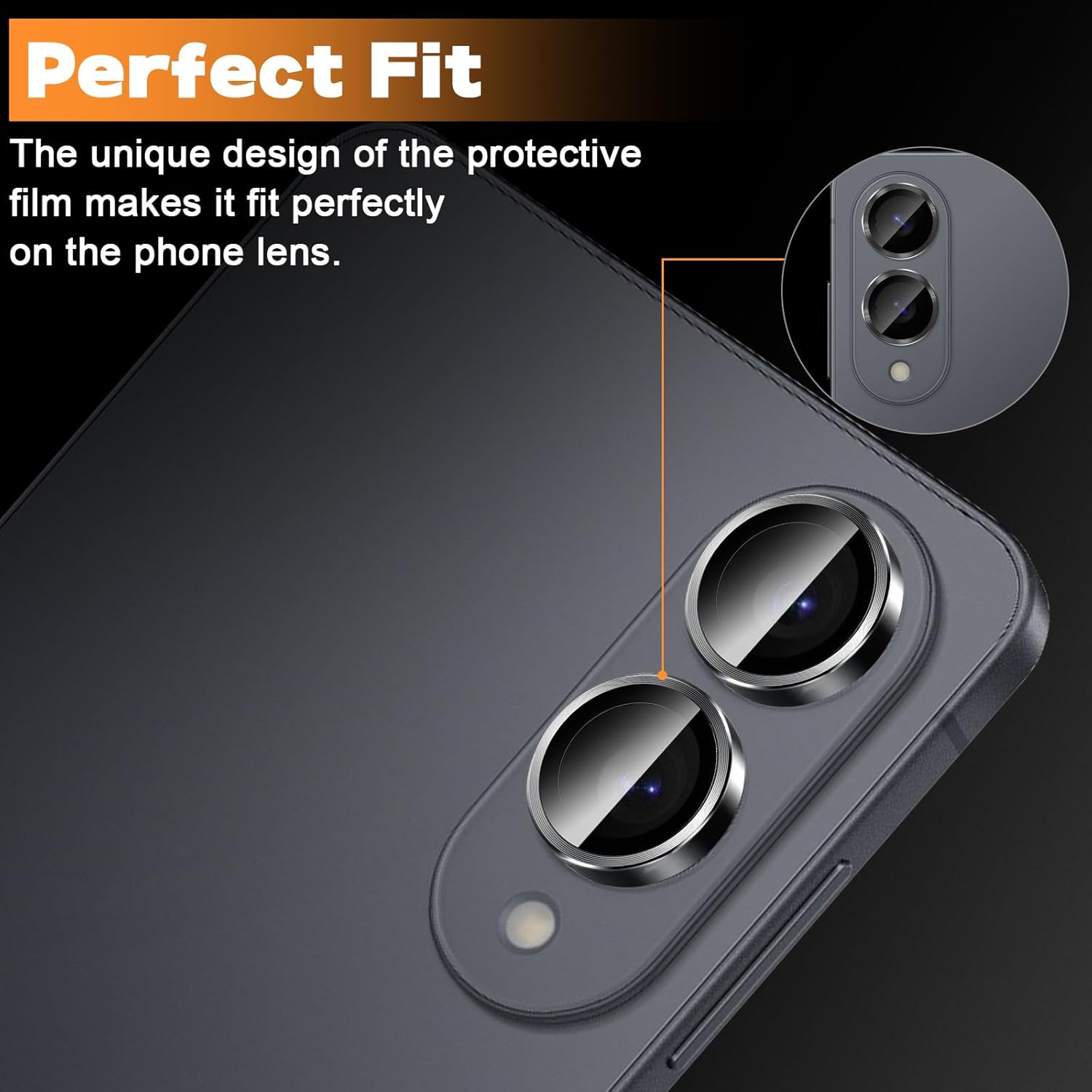 Set 2 folii de protectie pentru camera MDUG Samsung Galaxy S25 Edge 5G, sticla temperata 9H, anti-zgarieturi, negru