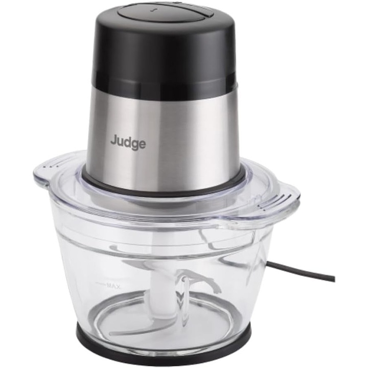 Mini tocator electric Judge, sticla/otel inoxidabil, 500 ml, 300 W, transparent