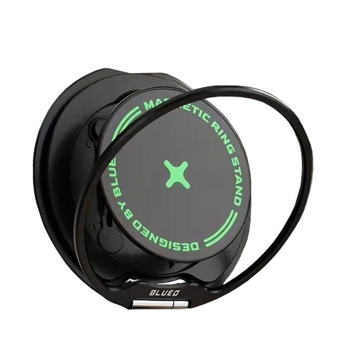 Mágneses Gyűrűs Telefontartó - Blueo - Fekete