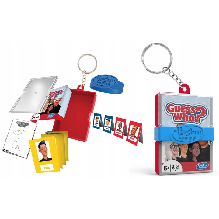 Breloc joc Ghici Cine, versiune de buzunar, de calatorie, Hasbro / 210086 / GHICI CINE