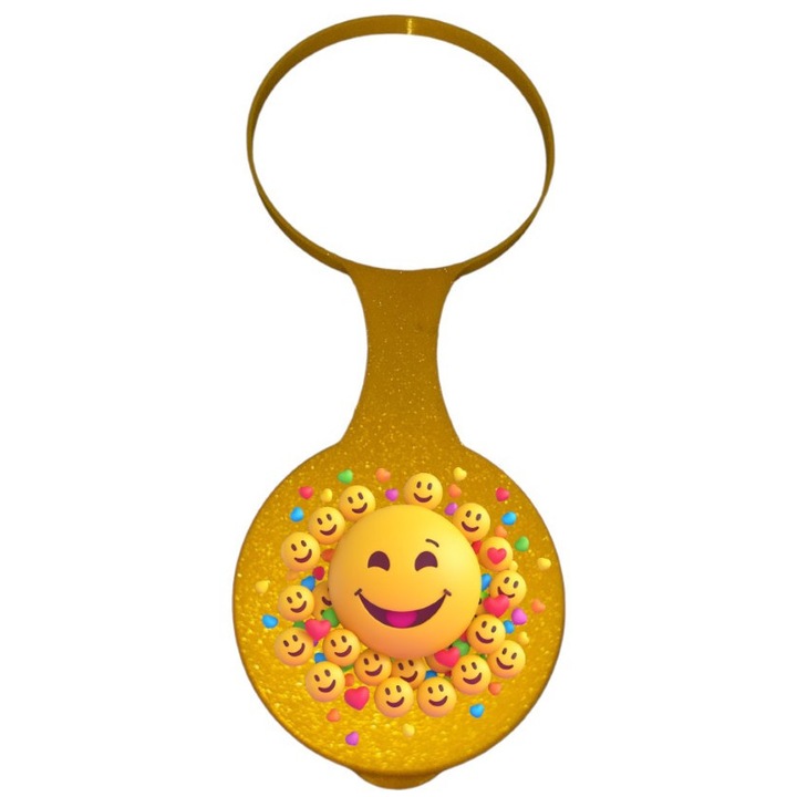 Capac plastic ClipCAP Classic Solo - galben - mare - cu model