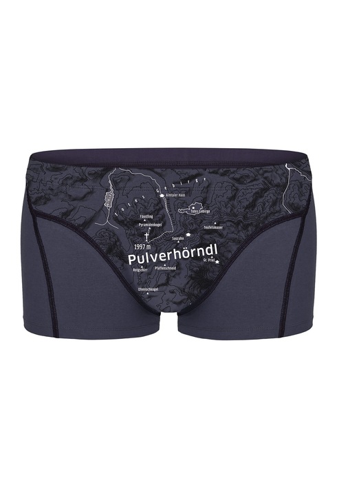 EIN SCHÖNER FLECK ERDE, Boxeri din amestec de bumbac organic, Alb/Bleumarin