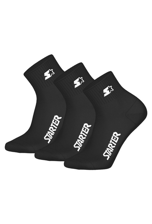 Starter, Set de sosete scurte unisex - 3 perechi, Negru