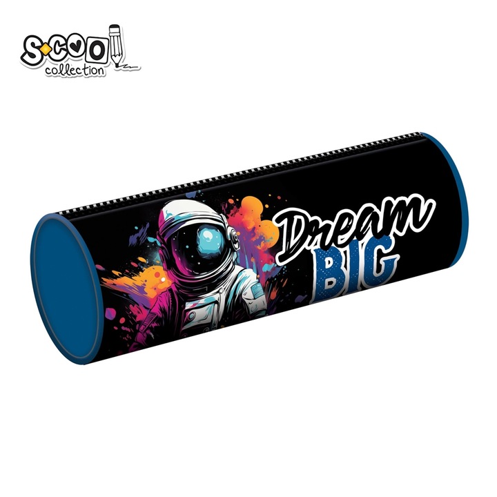 Несесер за моливи Tubular S-cool, 1 цип, модел DREAM BIG, 21.5x7.3 см