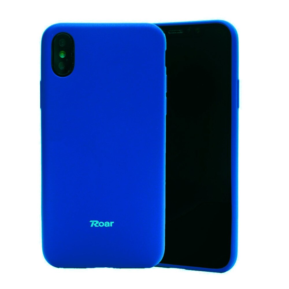 Husa din silicon mat Roar pentru iPhone X, albastru