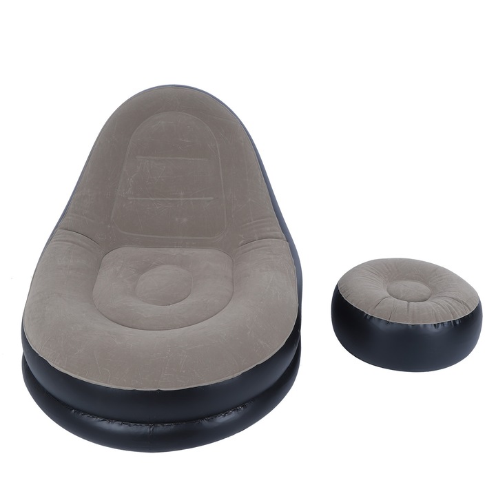 Modern felfújható fotel ülőkével, ergonomikus, kényelmes, többszínű, beltérre és kültérre