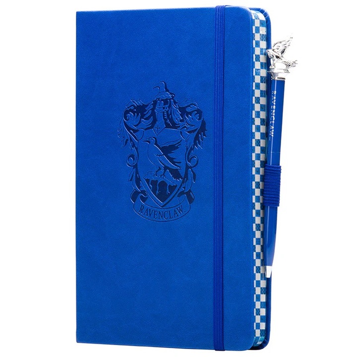 Klasszikus Ravenclaw napló tollal, Insight Editions, vegán bőr borítóval, 184 oldal, 13,7x21,6 cm