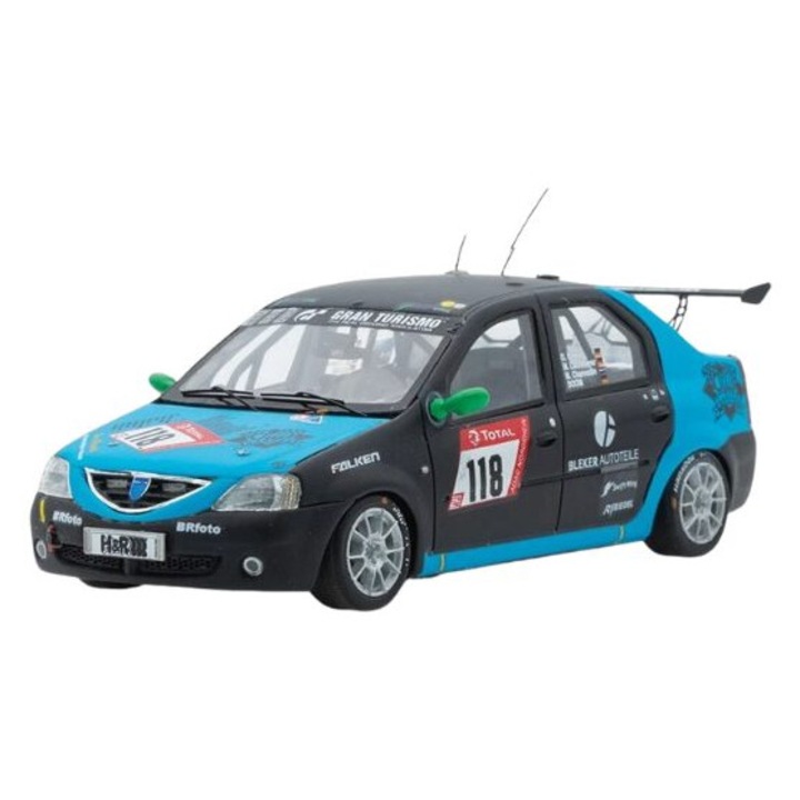 Macheta auto Dacia Logan #118 24h Nürburgring 2022 Team SwiftWing Black 1:43 Spark