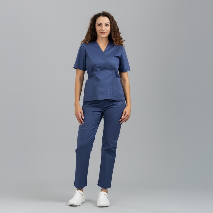 Costum medical dama KLEO, SafetyOne, bleumarin pudra, L