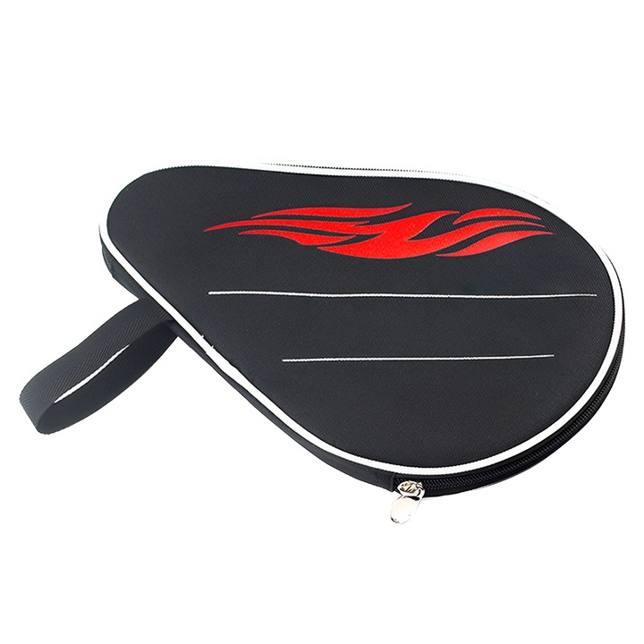 Калъф за ракета за тенис на маса, TREXORA, удароустойчив и издръжлив, материал Оксфорд, черен