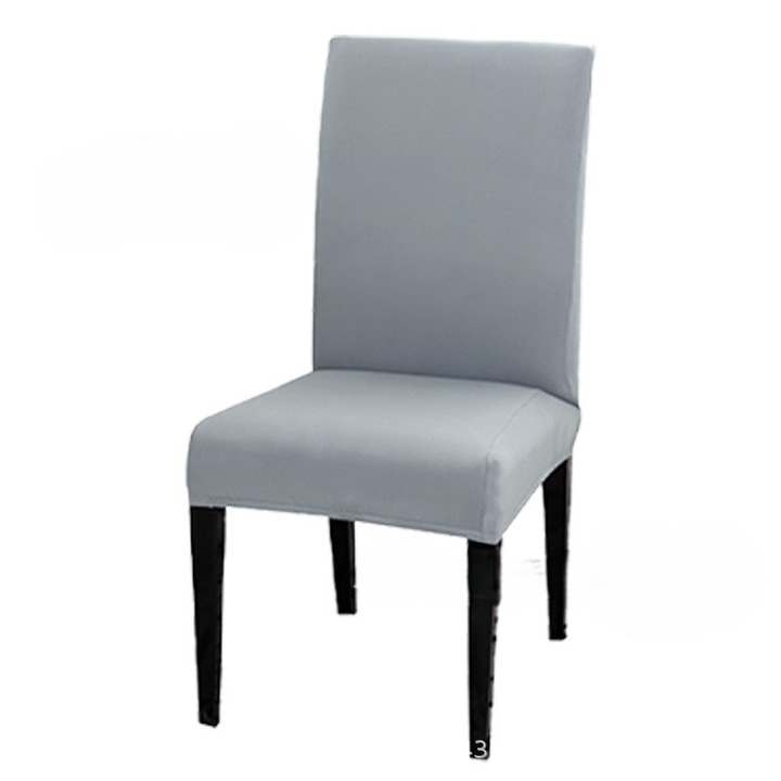 Еластичен калъф за стол с облегалка, сив, коприненоподобен материал, може да се пере