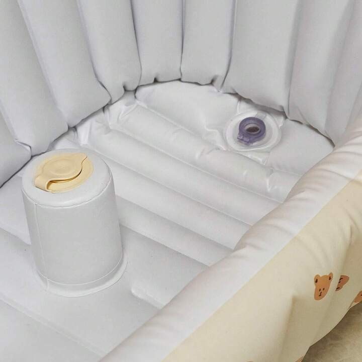 Вана за деца, Кремава, С плюшени мечета, Надуваема, 90x27см