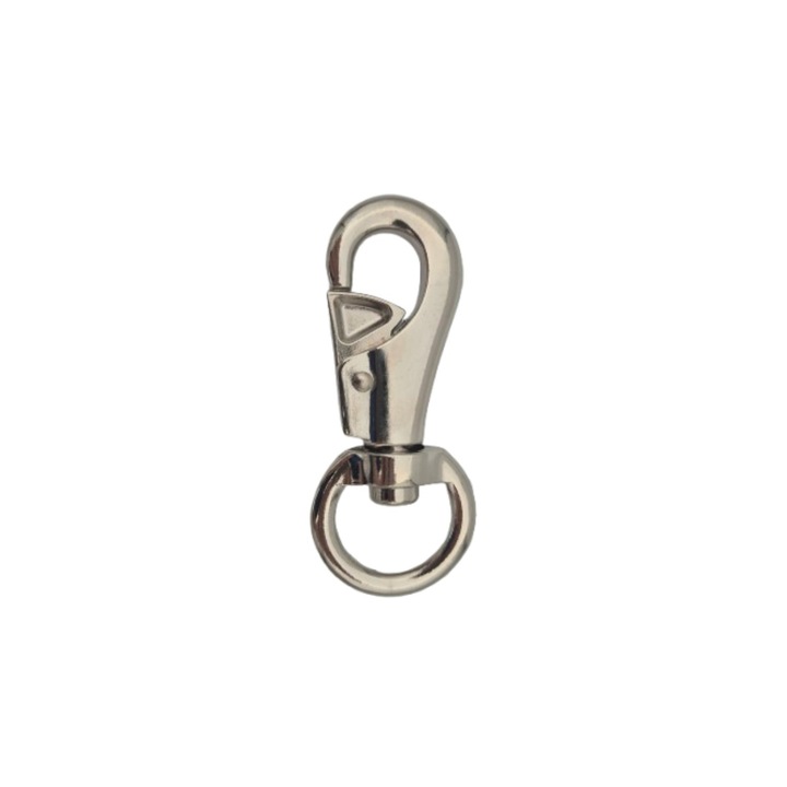 Carabina Metalica Rotativa Solida, BULL 98x27mm, PETRO - Cu Inel si Pivot, Prindere Sigura pentru Lesa Caini, Animale de Companie, Breloc Atasare Accesorii Usoare